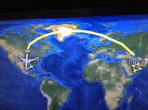 We were surprised to see our flight path back to Houston!